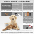 Trimeuse à ongles de chien à 2 vitesses sur les ongles à 2 vitesses